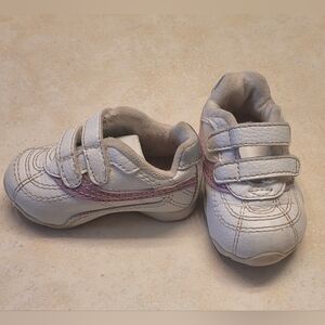 Champion Kids White and Pink Sneakers